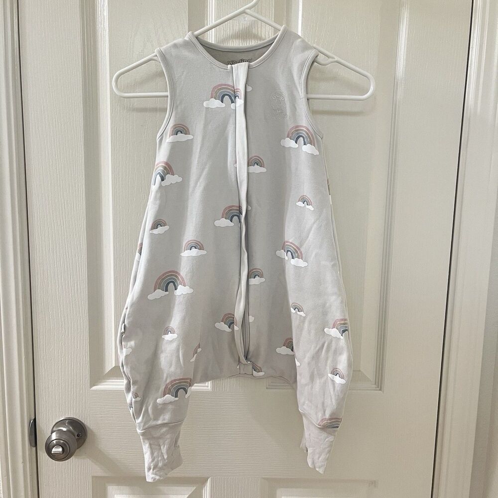 Woolino 4 Season Baby Sleep Bag with Feet Wool Cotton Rainbow Size 6-18 Months